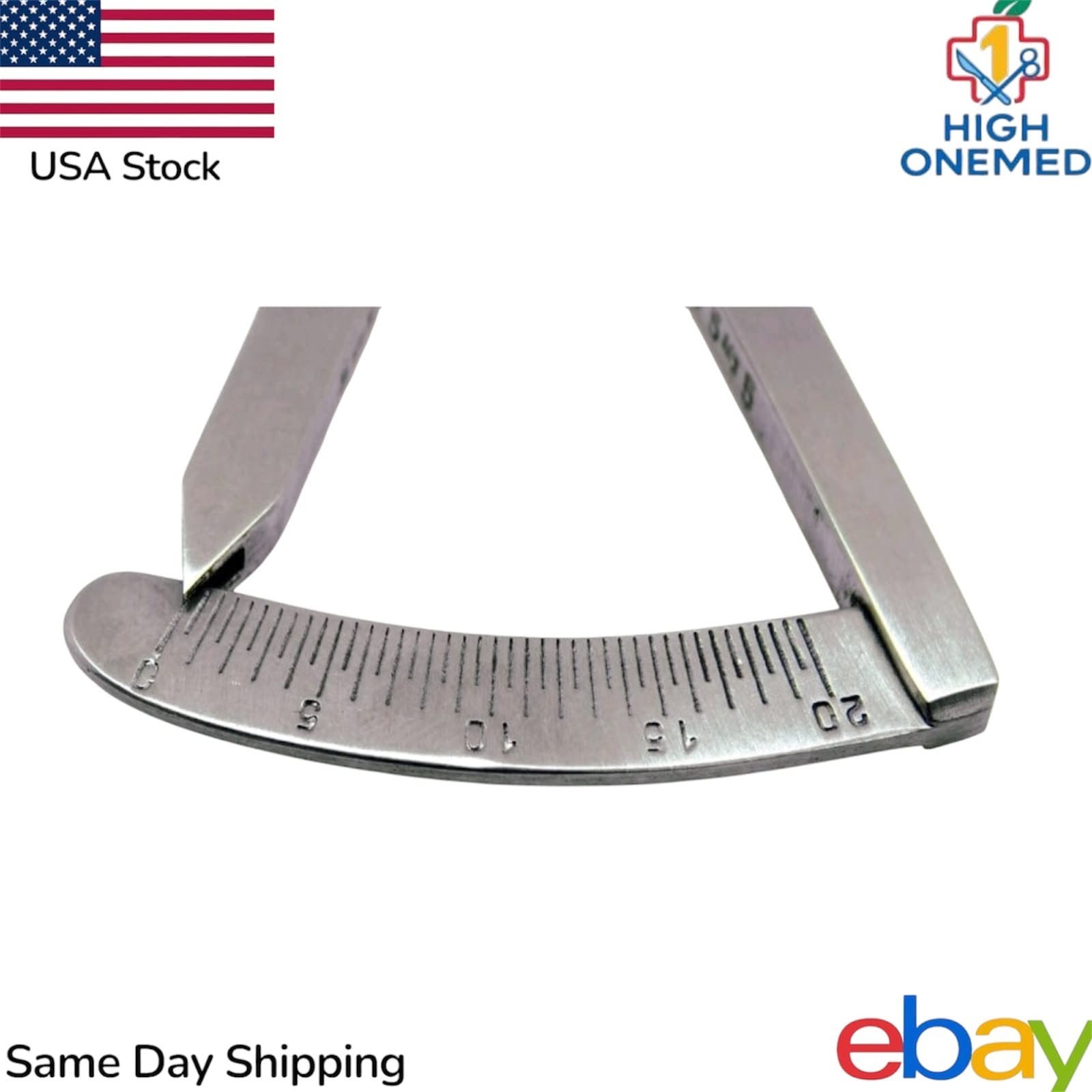 Castroviejo Caliper Gauge Straight 0-20mm Dental Surgical Instruments USA Stock
