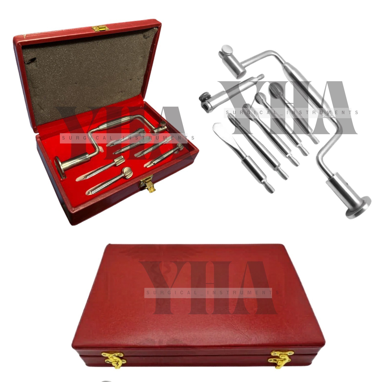 Orthopedic Hudson Brace Hand Drill Set of 7 Pcs Neurosurgery Instruments