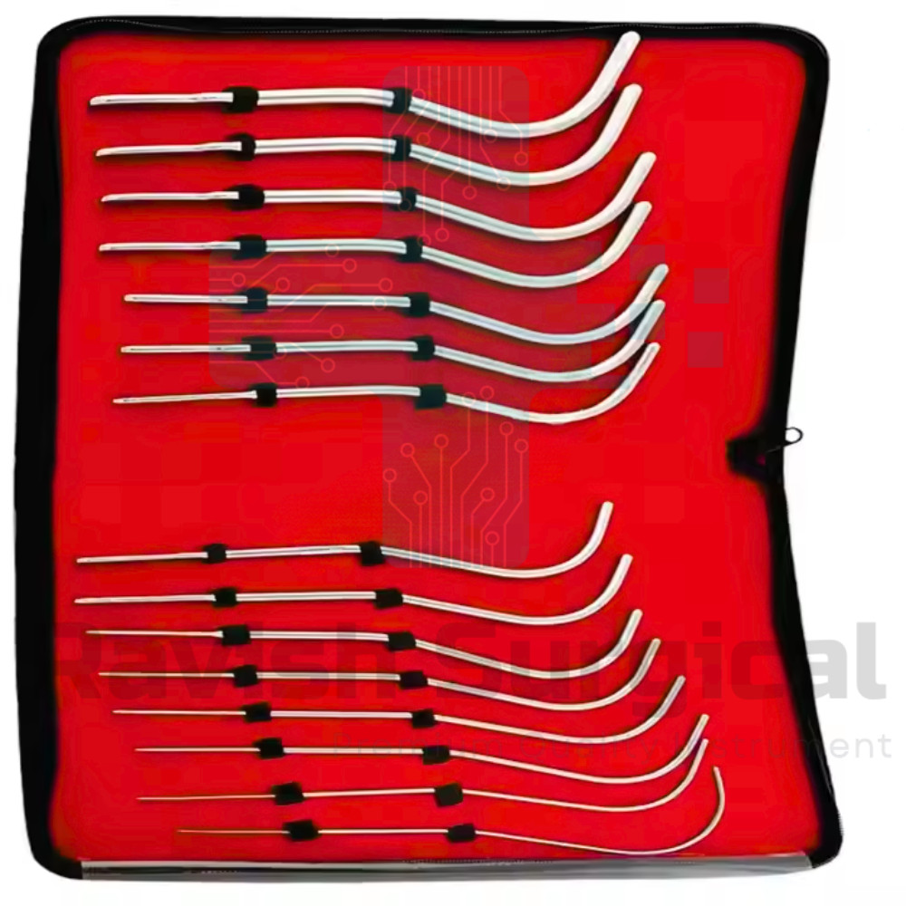 Guyon Urinary Instruments Kit 15 Pcs Surgical Urethral Bougies Gynecology Tool