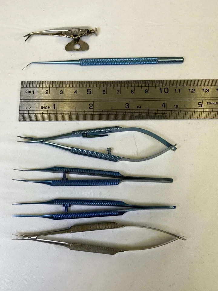 6 Piece Storz Katena Trabeculectomy Instrument Set Extras w/ Sterilization Case