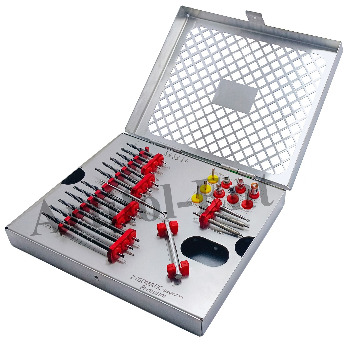 26 Pcs Dental Implant Premium Zygomatic Surgical Kit–Titanium Coated Drills Zygo