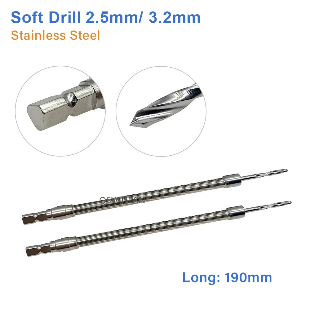 Flexible Drill Bit Soft Drill Reconstruction Plate Operation Orthopedic Tool