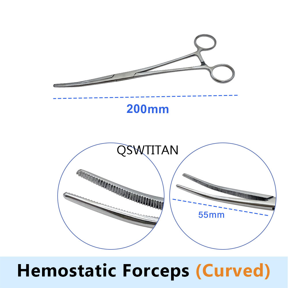 Locking Forceps Hemostatic Forceps Artery Surgical Clamp Curved Straight Tip