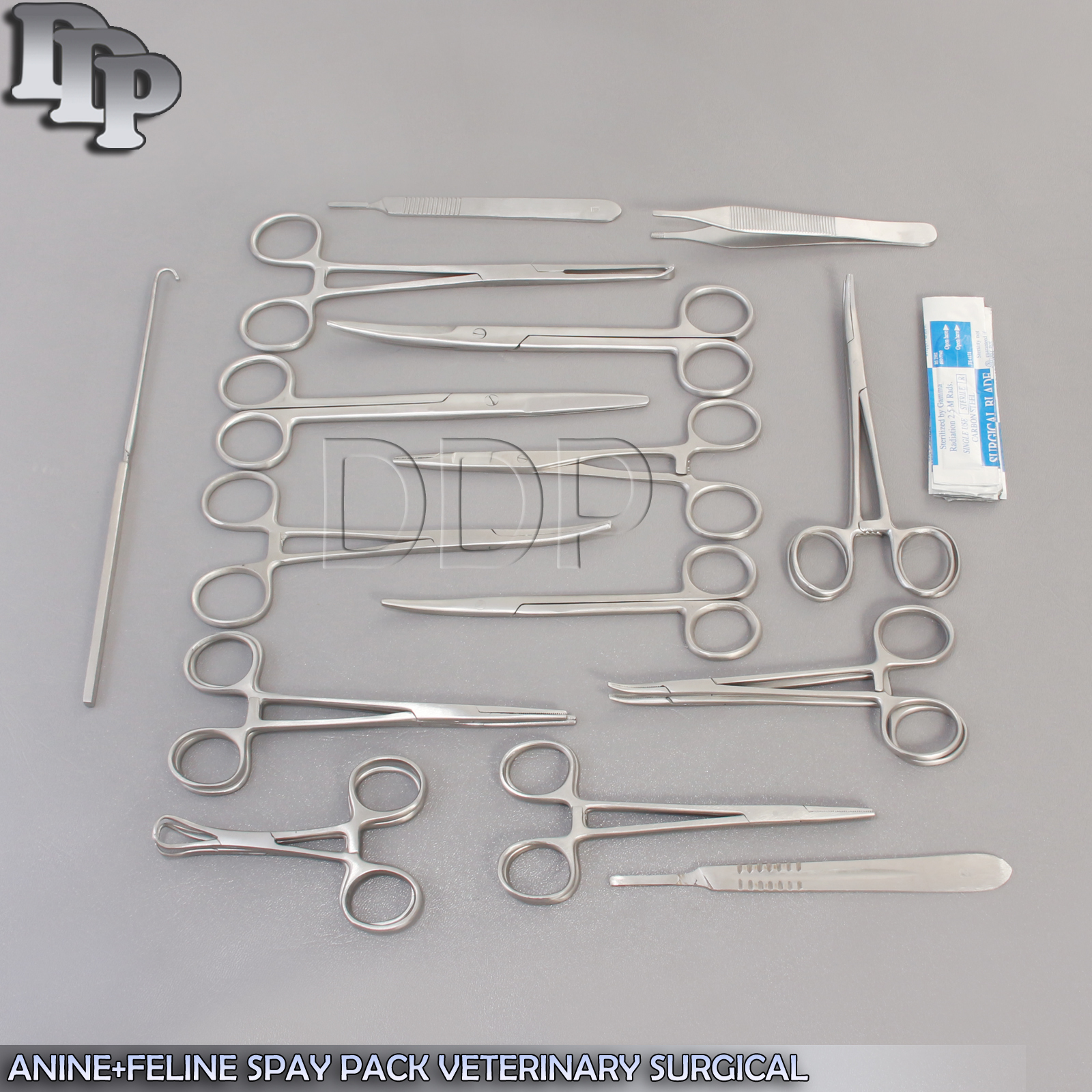 102 PCS CANINE+FELINE SPAY PACK VETERINARY SURGICAL INSTRUMENTS DS-1081