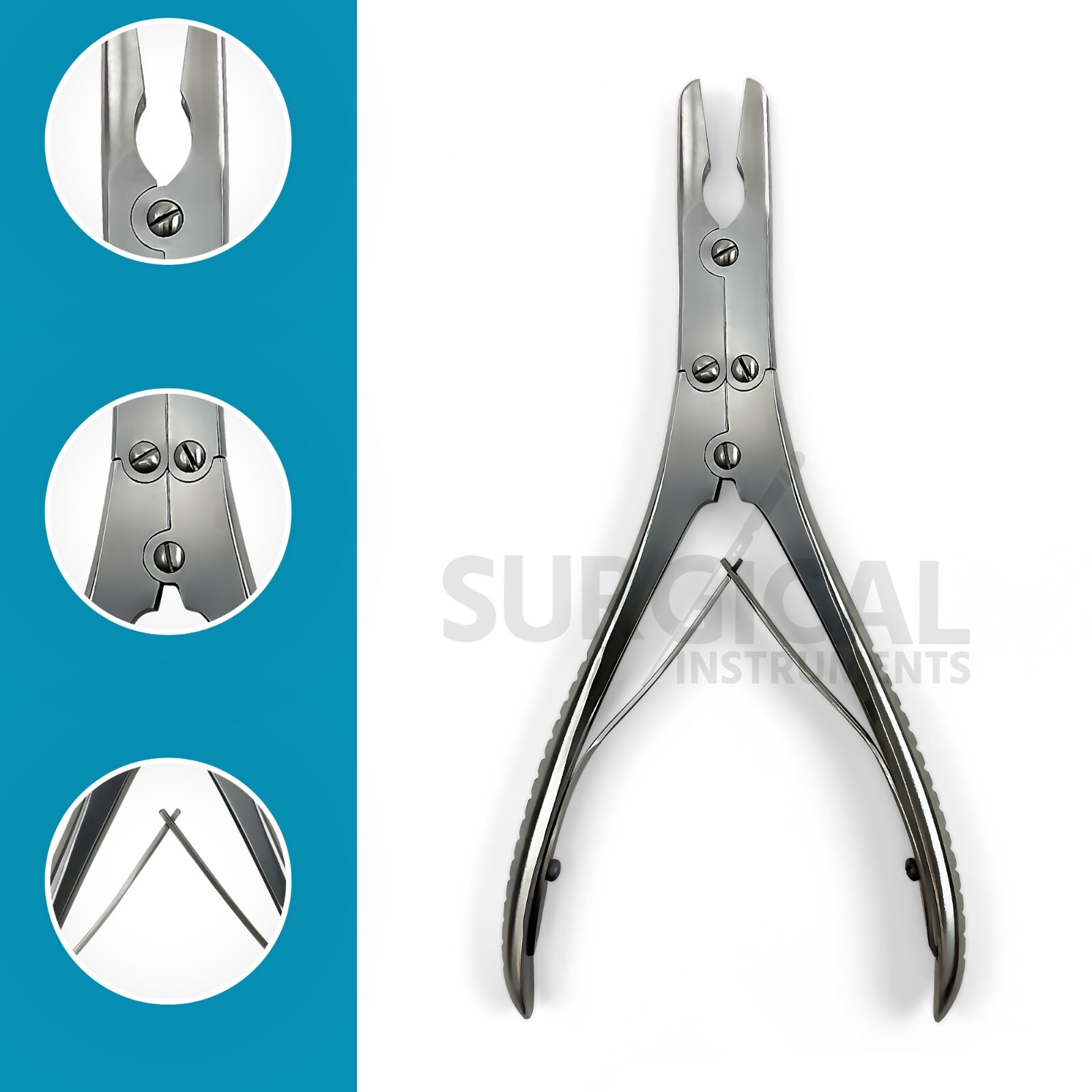 Double Action Bone Rongeur 6″ 15cm STRAIGHT JAW Surgical Orthopedic German Grade