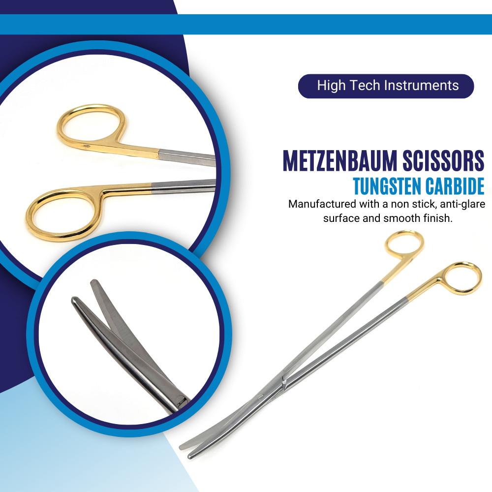 TC Metzenbaum Scissors Medical Surgical Shears 9″ Tungsten Carbide Inserts – CRV
