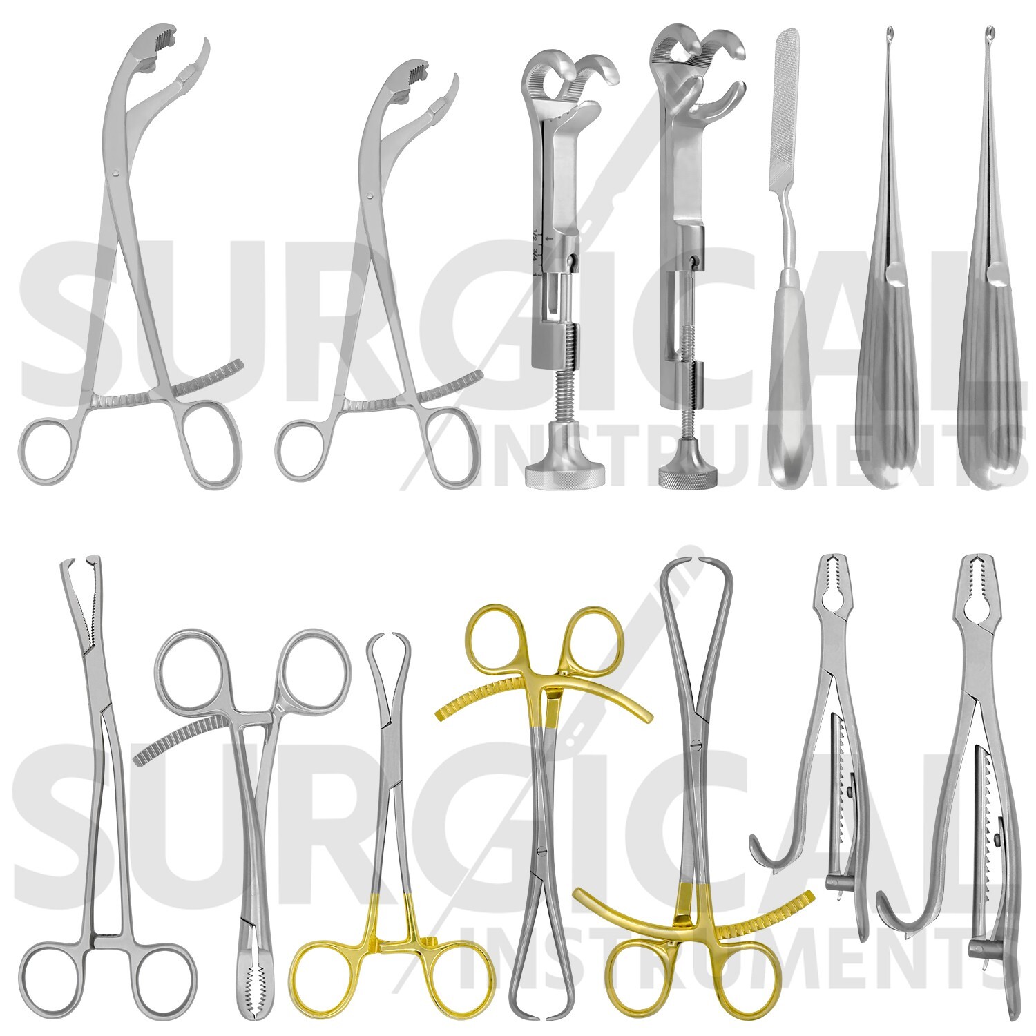 14 Pcs Assorted Orthopedic Surgical Instruments Custom Made Set – German Grade