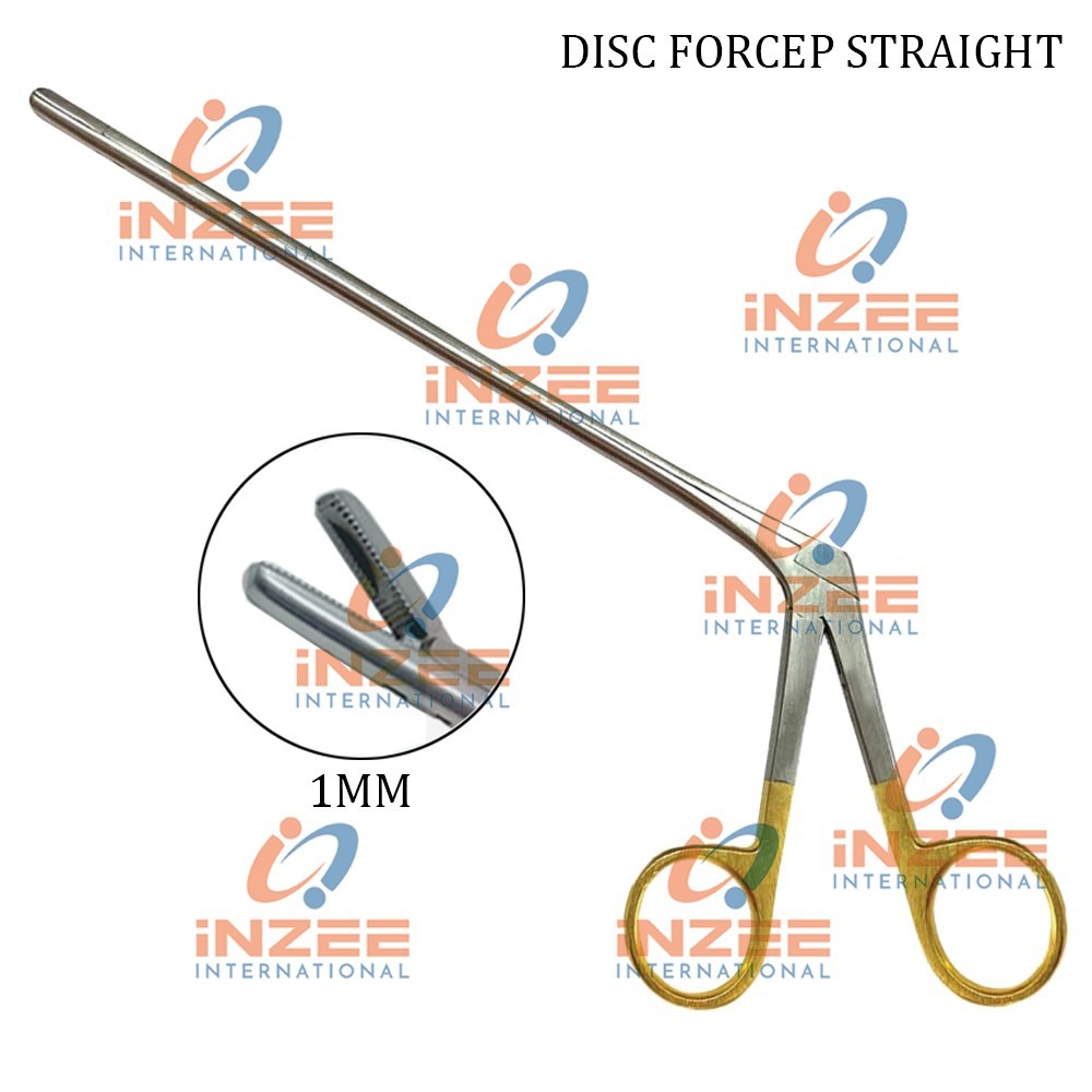 New Disc Forceps Straight 7″ x 1mm Neuro & Ortho Surgical Instrument By Inzee
