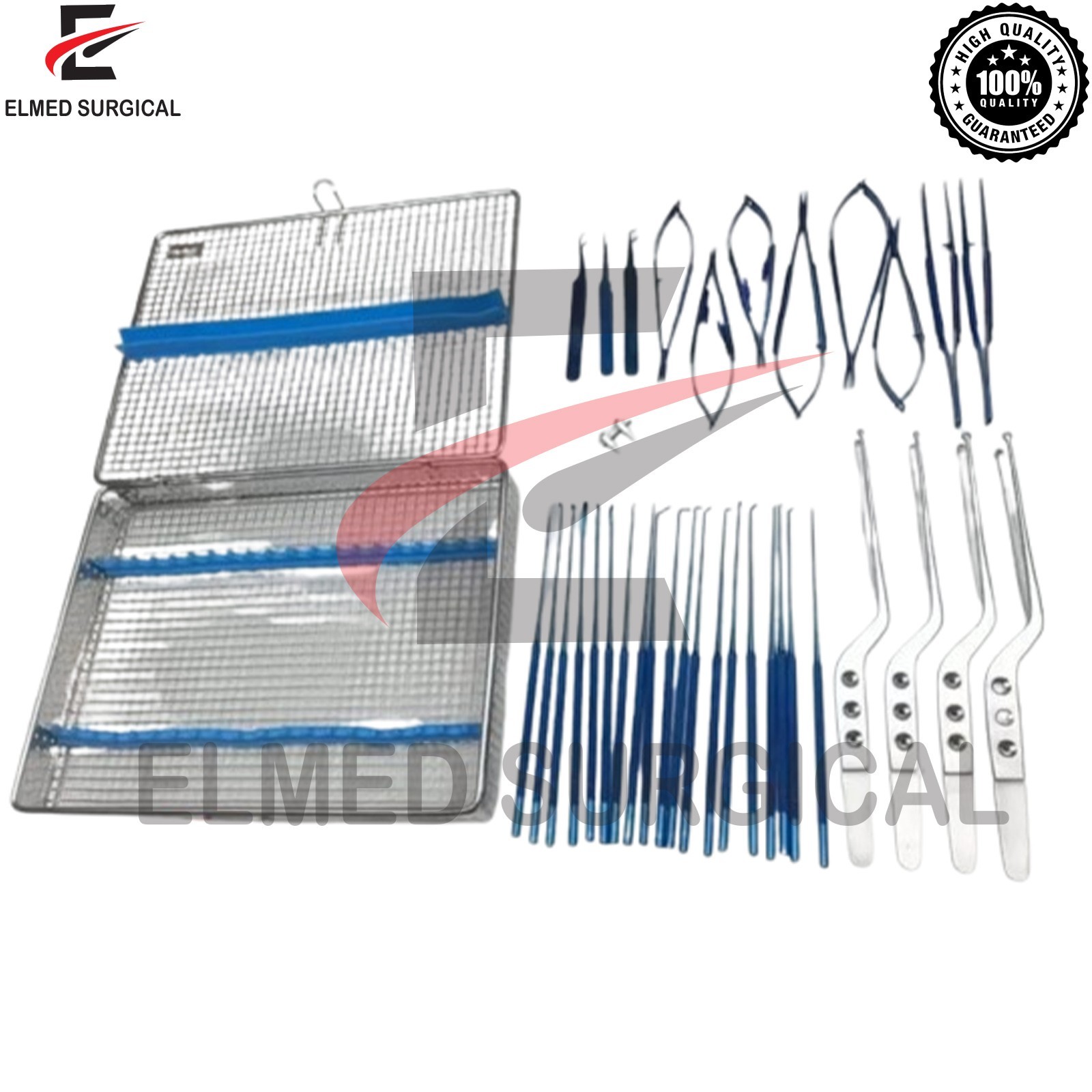 Micro surgery instruments set Neuro Surgical Titanium coated Instruments