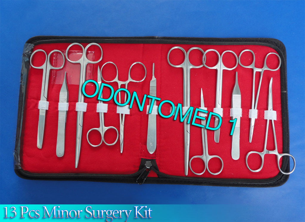 13 Pcs Minor Surgery Suture Surgical Instruments Set Kit