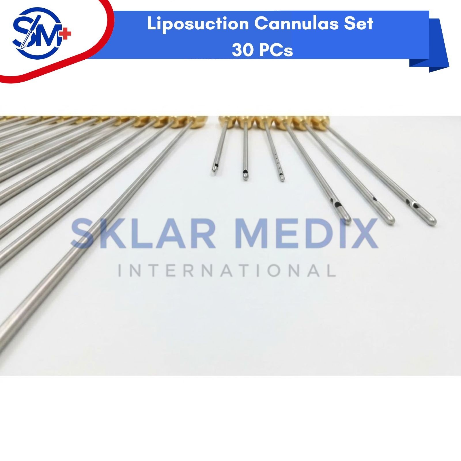 Liposuction Cannulas Set with Handle 30 Pcs , Cosmetic Surgery , Premium Quality