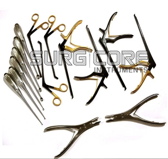 Codman Kerrison Rongeurs Bone Curettes Set Of 15 Pcs Orthopaedics Instrument