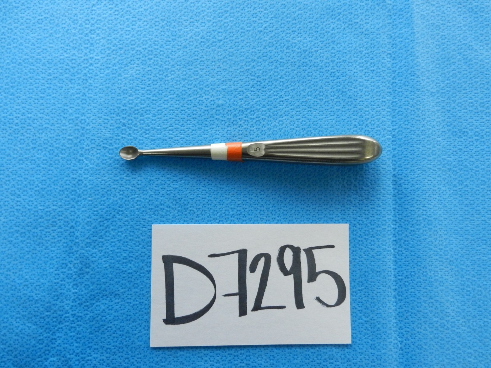 D7295 V. Mueller Spratt 8.9mm Oval Cup Mastoid Curette Size 5 AU6607