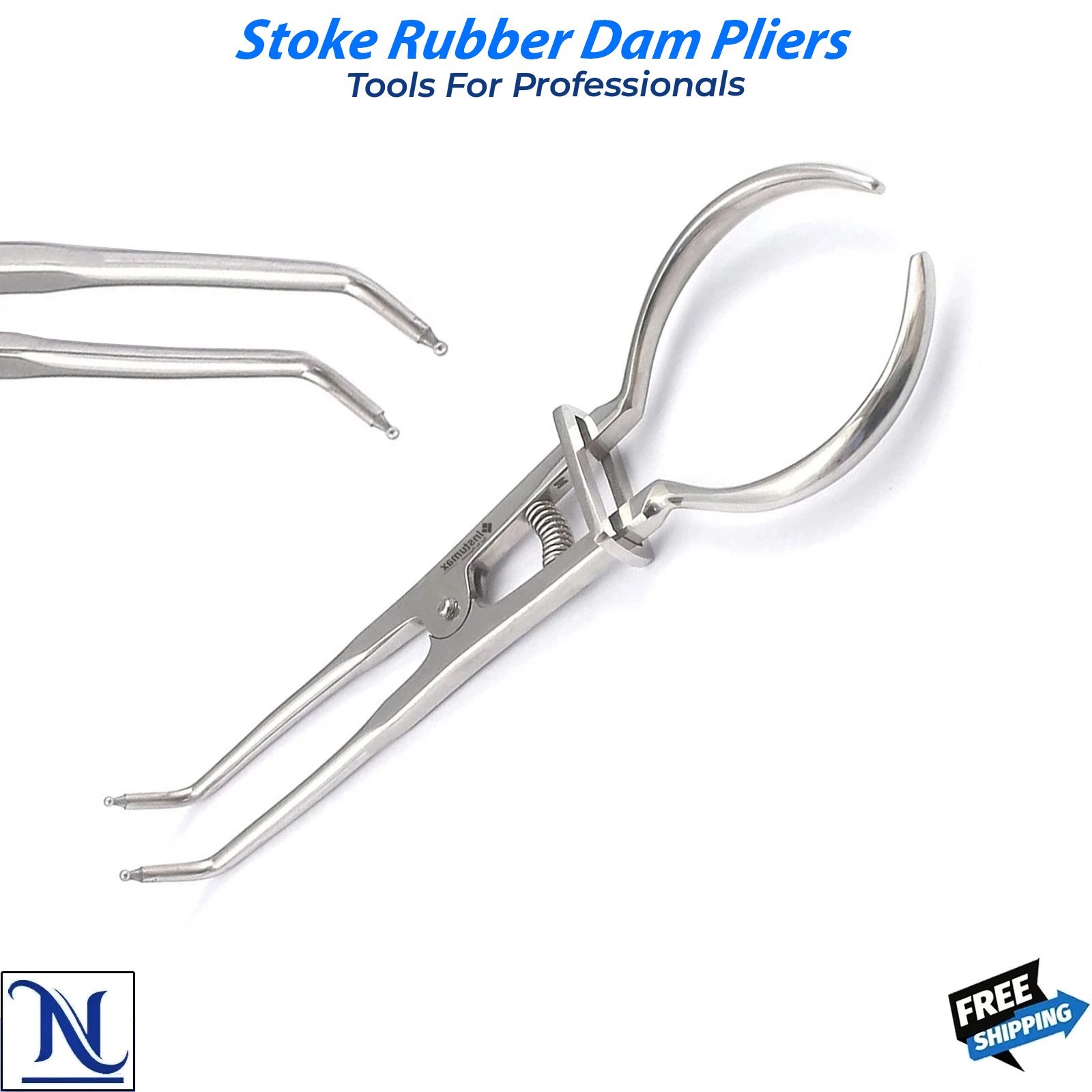 Dental Rubber Dam Endo Brinker Clamps Brewer Forceps Ivory Stoke Instruments Kit