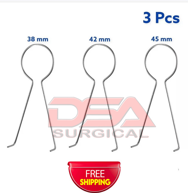3 Pcs McKissock Breast Markers, Keyhole Pattern ( 1 x 38mm1 x 42mm and 1 x 45mm)