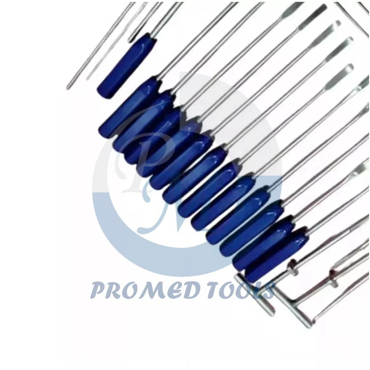 Mueller-Type Cement Removal Instruments Titanium Blue Set of 22 Pcs Orthopedic