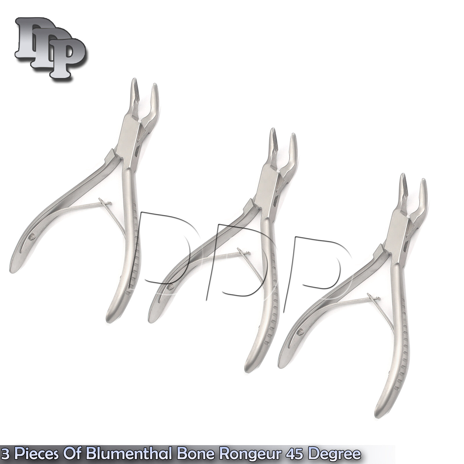 3 Pieces Of Blumenthal Bone Rongeur 45 Degree 4.5″ Surgical Dental Instruments
