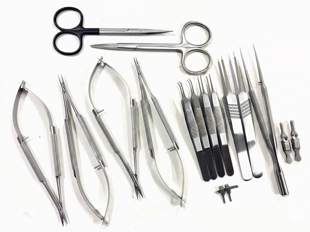 Micro Hand Surgery Surgical Instruments Kit Microvascular Clamp Suture Forceps