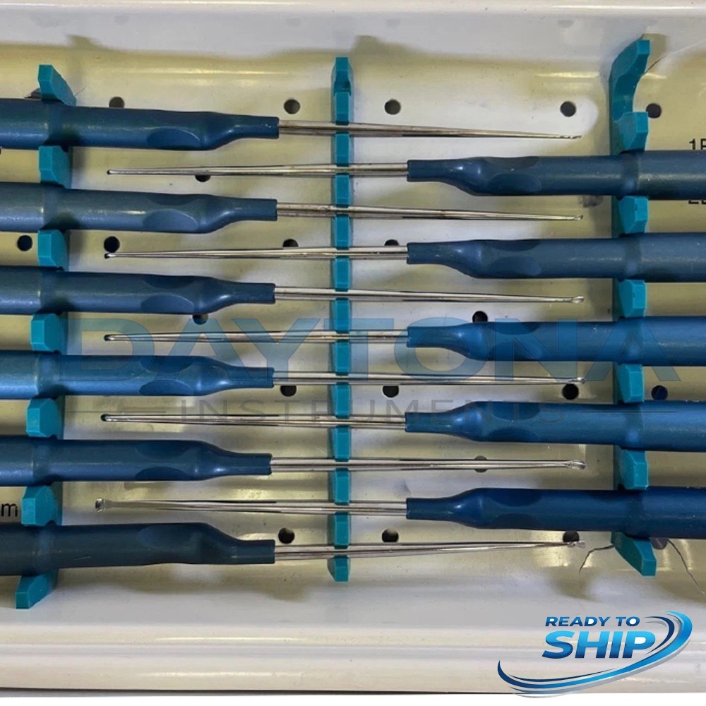 Set of 11 Codman MicroSect Curettes MIS Spine Curettes Cervical Neuro Orthopedic