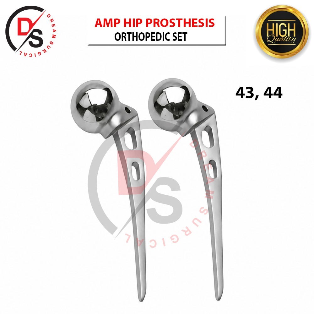AMP Hip Prosthesis 43mm & 44mm Set of 2 Pcs Orthopedic Instruments