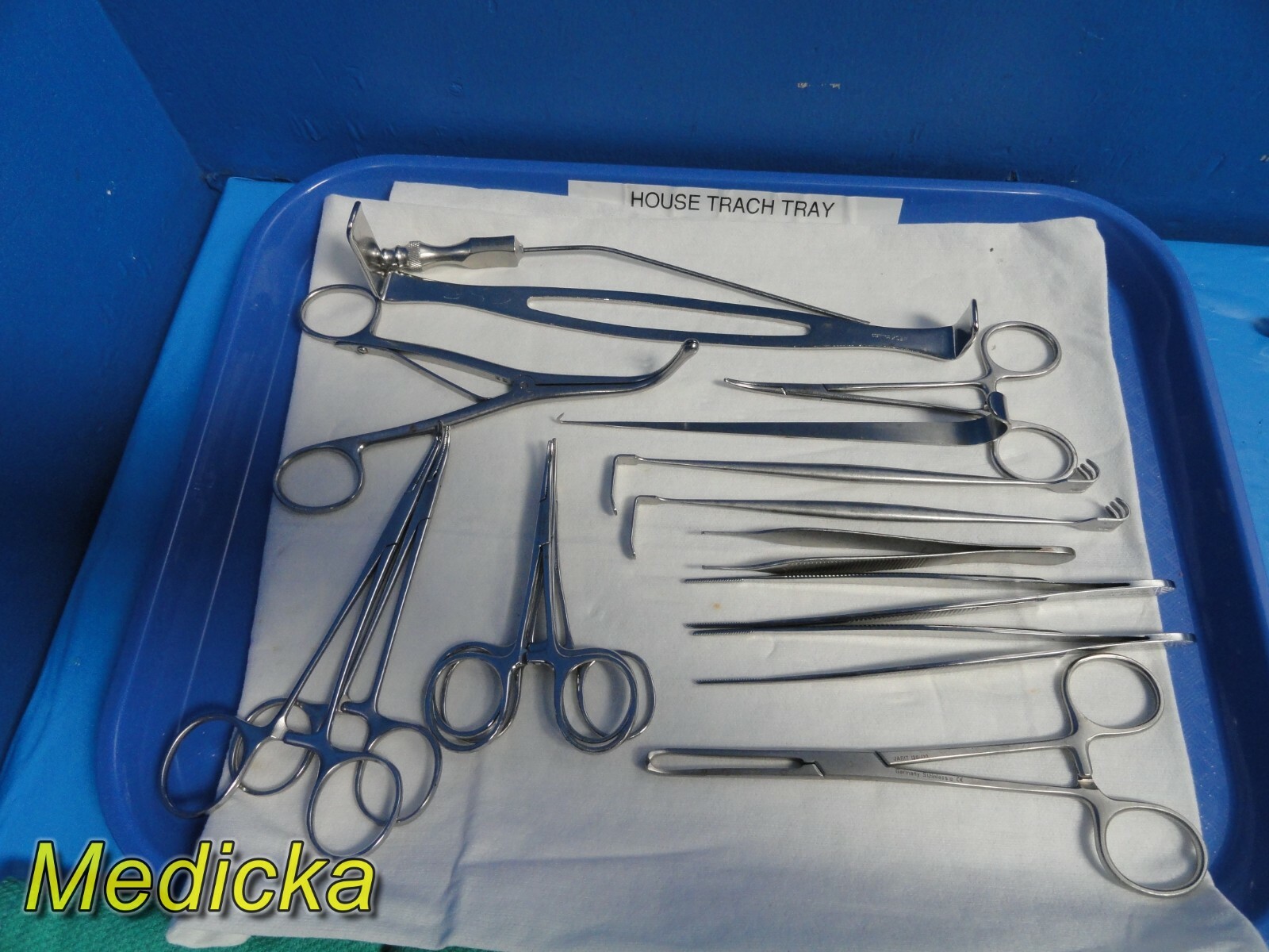 Jarit Codman Aesculap House TRACH (Tracheotomy) Instrumentation Tray ~ 22414
