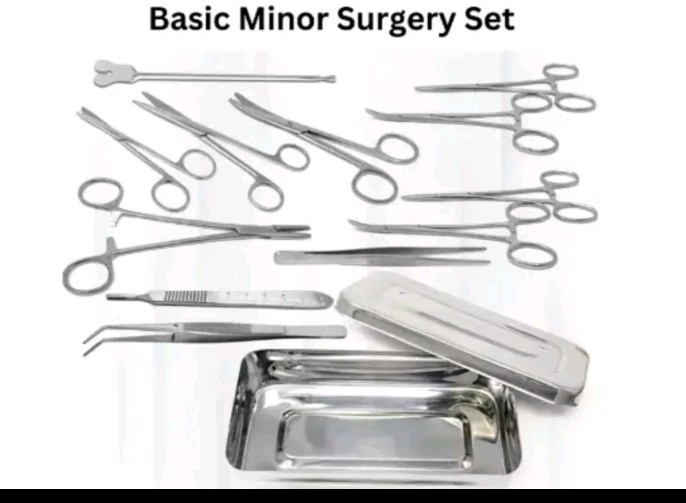 3 Set of 13 Pieces Basic Minor Surgery Kit Steel Box Surgical Instruments