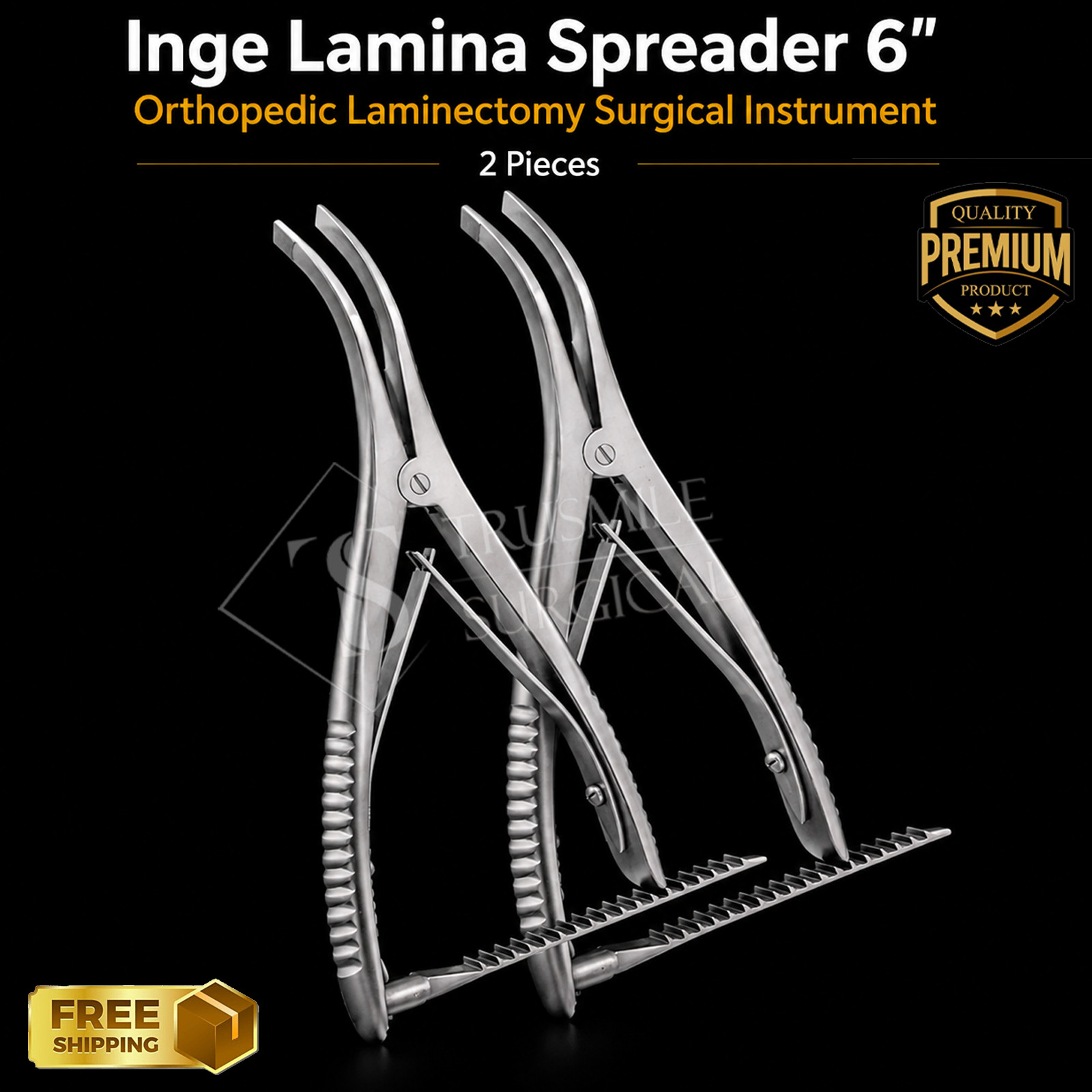 Inge Lamina Spreader 6″ Orthopedic Laminectomy Surgical Instrument 2 Pieces