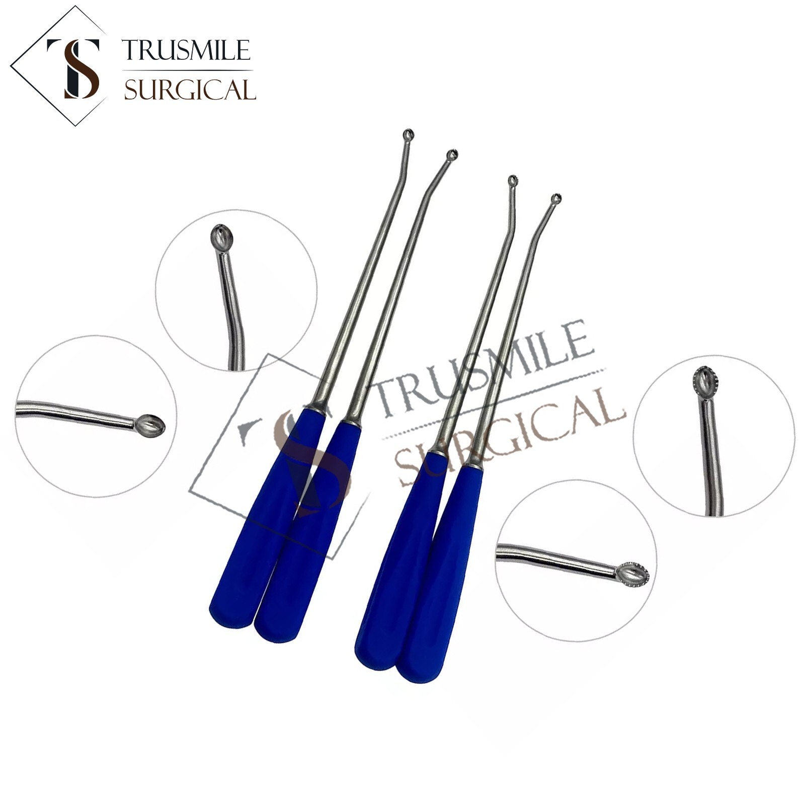 High Grade Bone Curette Left /Right Curette Orthopedic Surgical Instruments