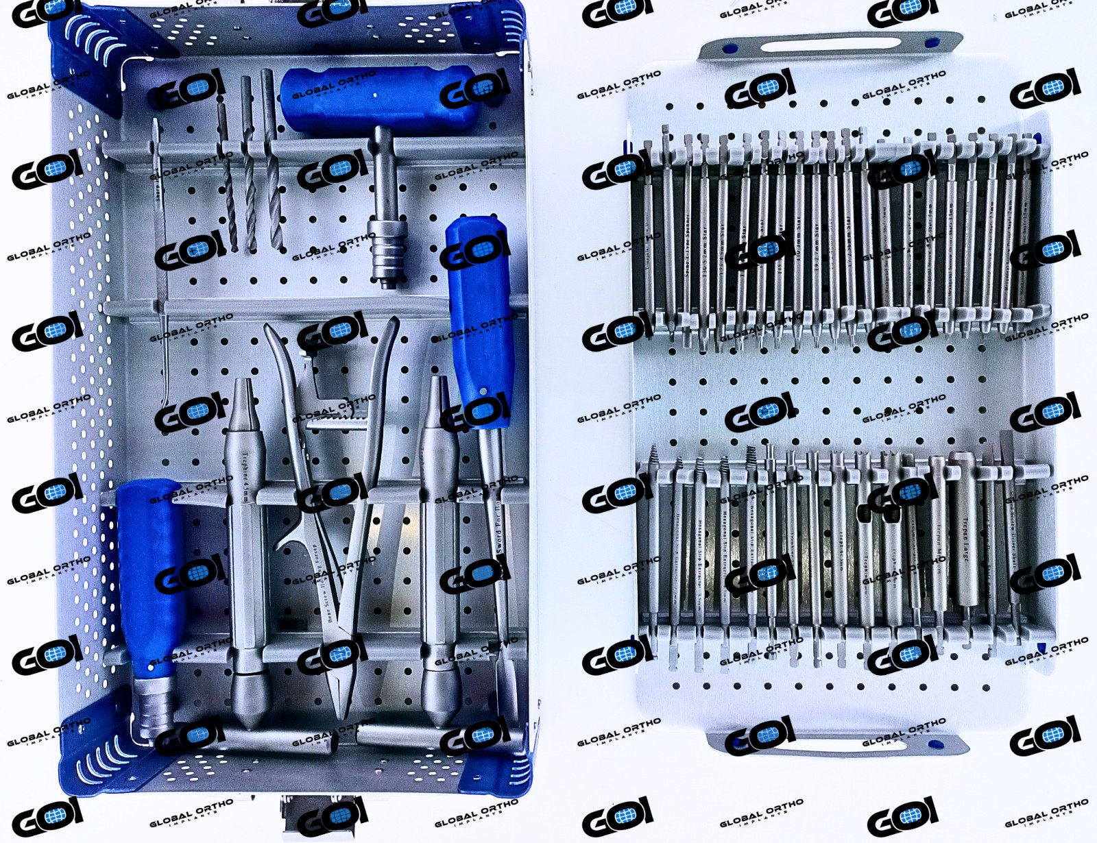 48 Pc Broken Screw Extraction Kit SS 316-L Orthopedic Instrument Set w/ Box