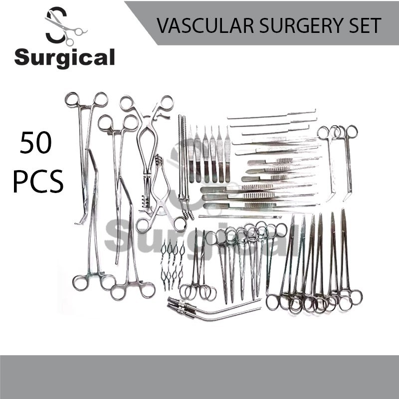 Vascular Surgery Set 50 Pcs Surgical Medical Instruments | Artery Vein Clamp Kit