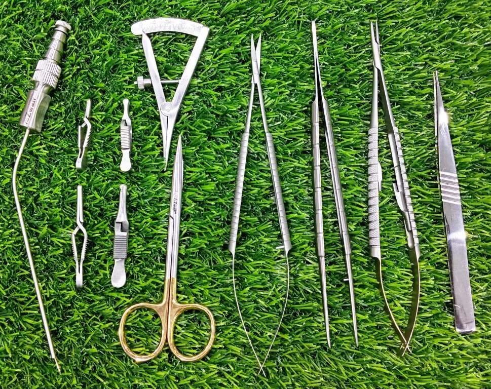 Basic Maxillofacial Micro Cardio Hand Plastic Surgery Tools Set Asserted Sizes