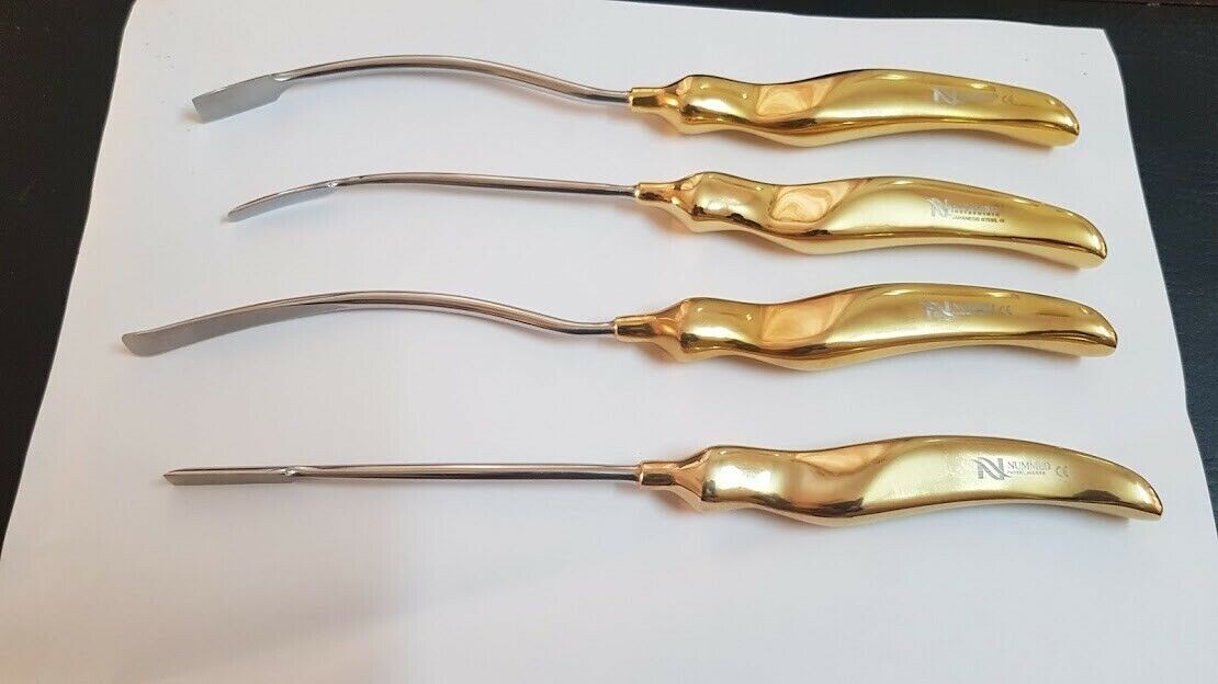 Face Lift Browlift Dissectors & Elevator Set of 4 pcs Plastic Surgery Instrument