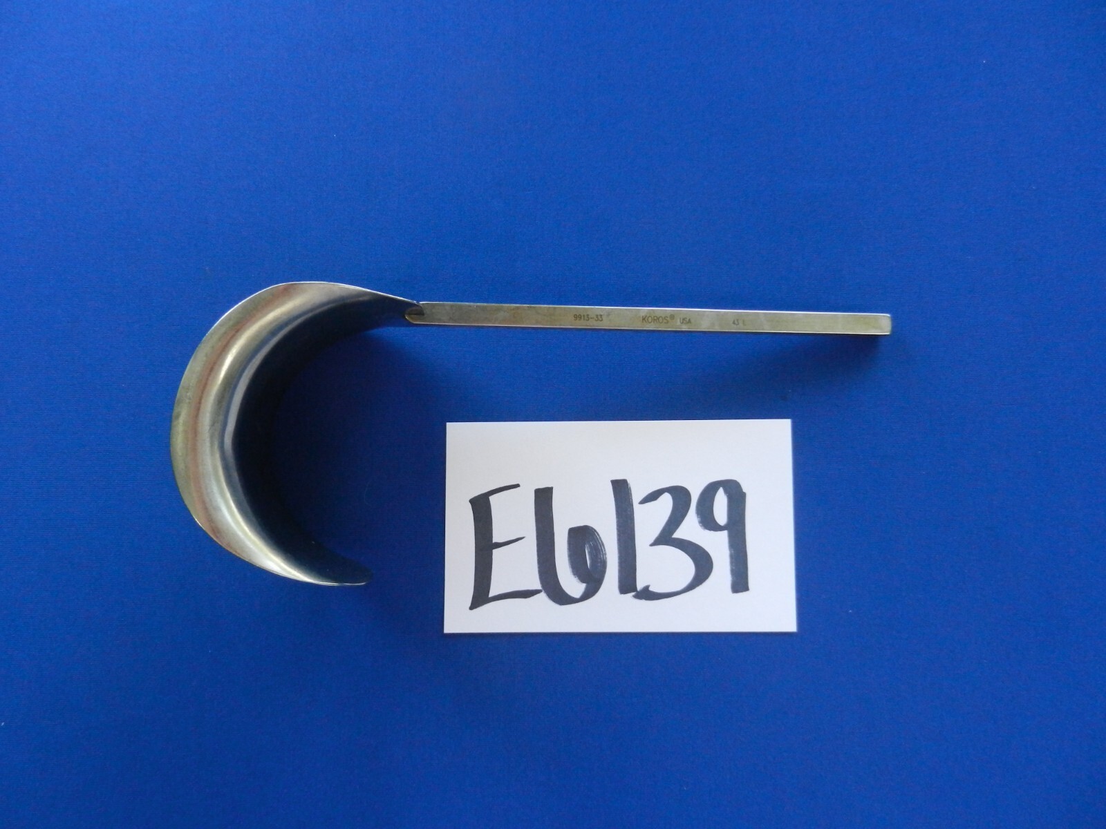 E6139 Koros 9913-33 Large Balfour Retractor Blade 3 x 3.25″