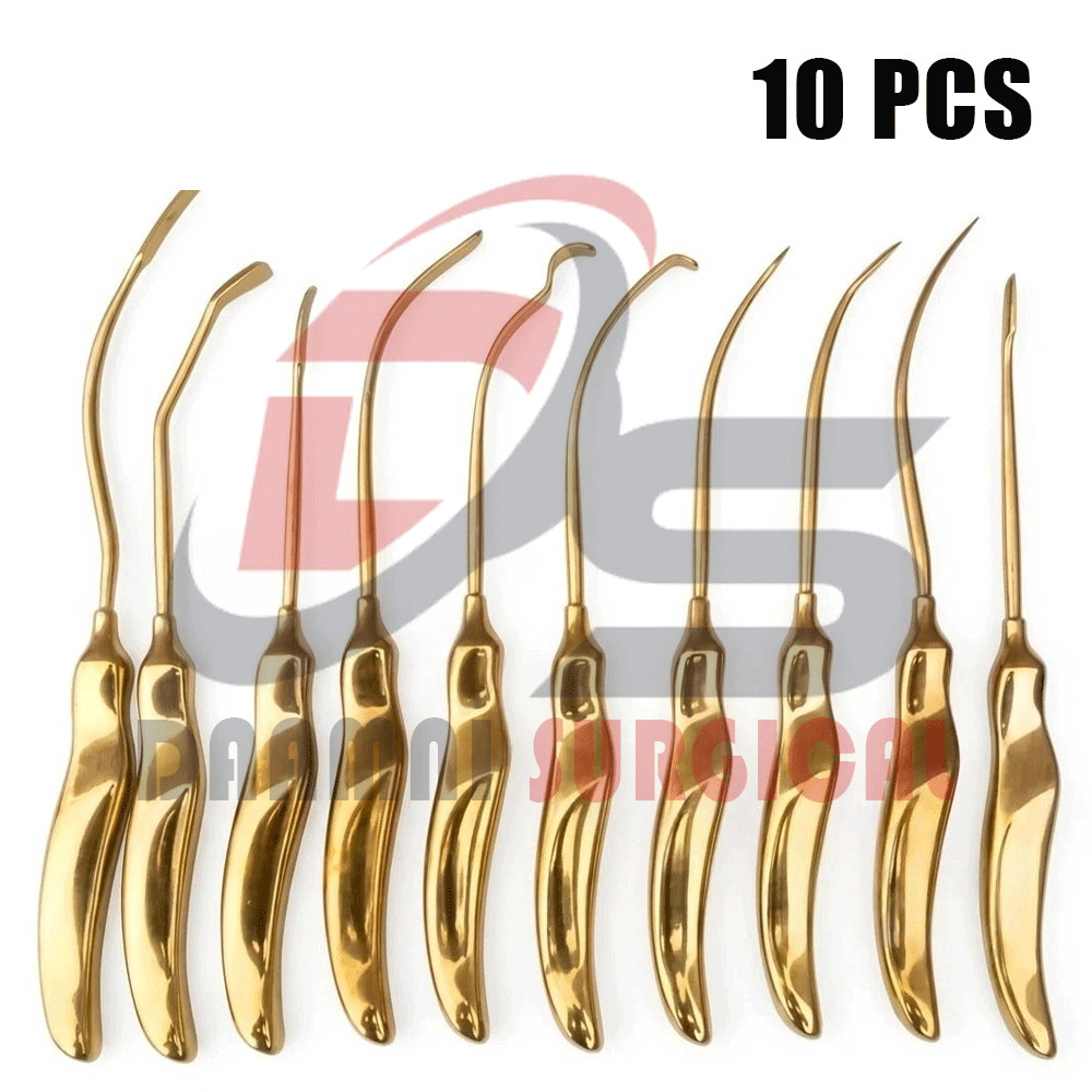 Plastic Surgery Brow Lift & Face Lift Instruments Scalp Elevator Set of 10 Piece
