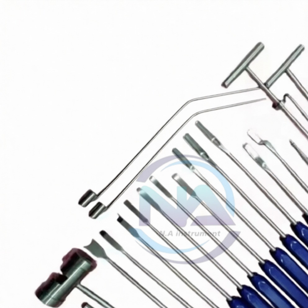 Mueller-Type Cement Removal Instruments Titanium Blue Set of 22 Pcs Orthopedic
