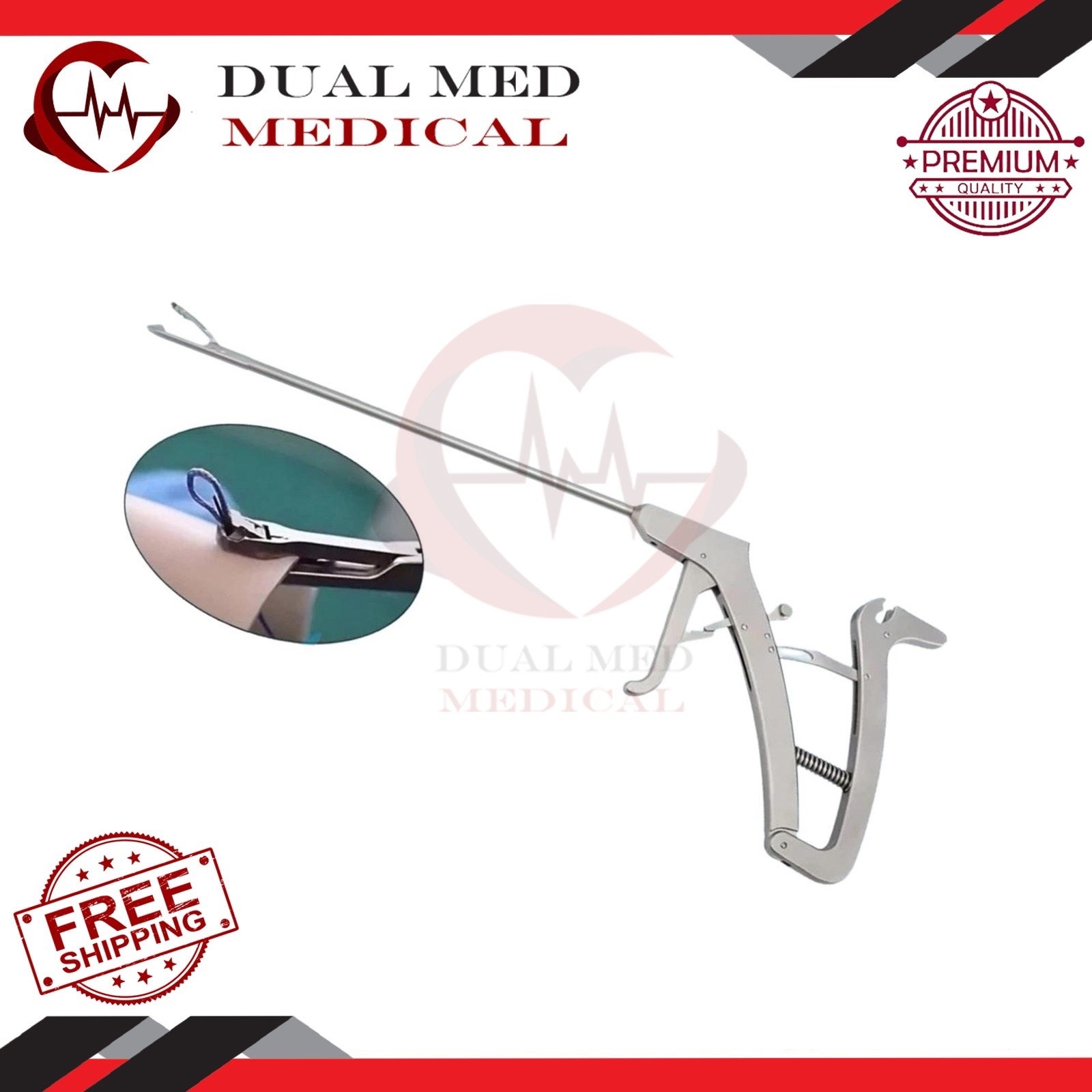 New Scorpion Knee Suture Passer Straight with 1 needle Arthroscopy Instruments