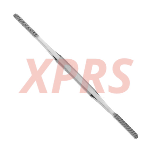 Fomon Raspatory, 8″, Double End, Fine & Coarse Teeth, 4-Sided, Flat & Convex