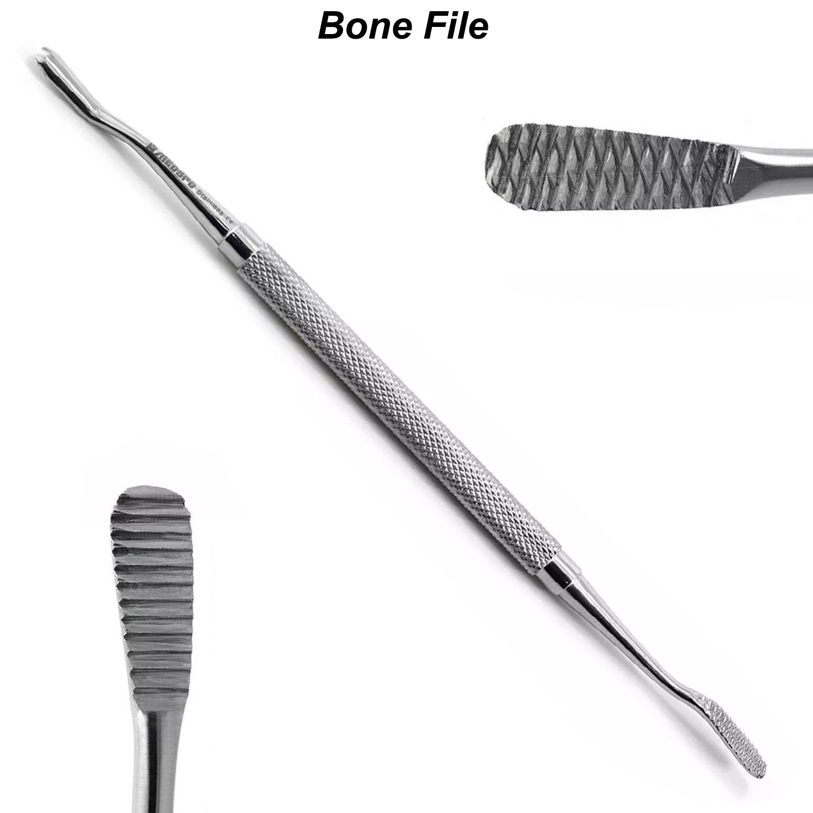 Surgical Bone File Miller Filer Double End Scraper Dental Orthopedic Instrument