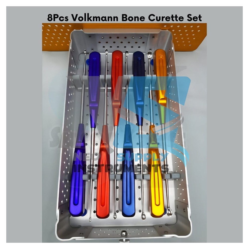 Volkman bone curette set of 8 pcs with box German quality