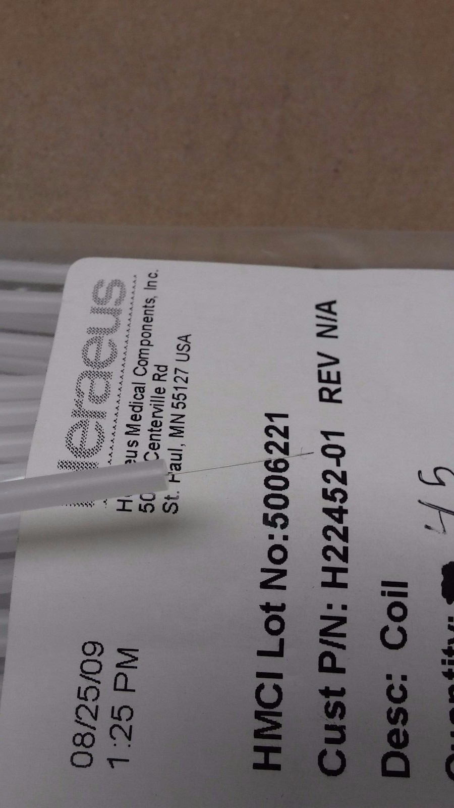 HERAEUS H22452-01 Coil Guidewire Lot of 45