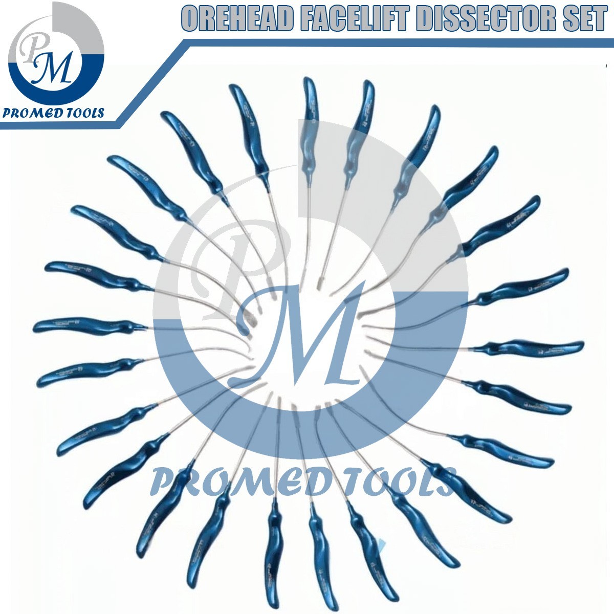 Daniel Endoscopic Forehead Facelift Dissector Set Plastic Surgery Instruments