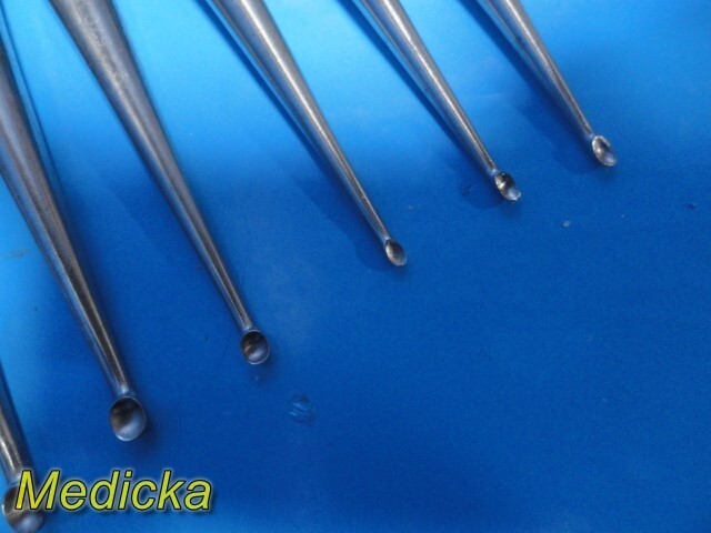 Integra Lifesciences Assorted Brun Curettes 6¾”; Oval Cup; Size 000 to 5 ~ 32762