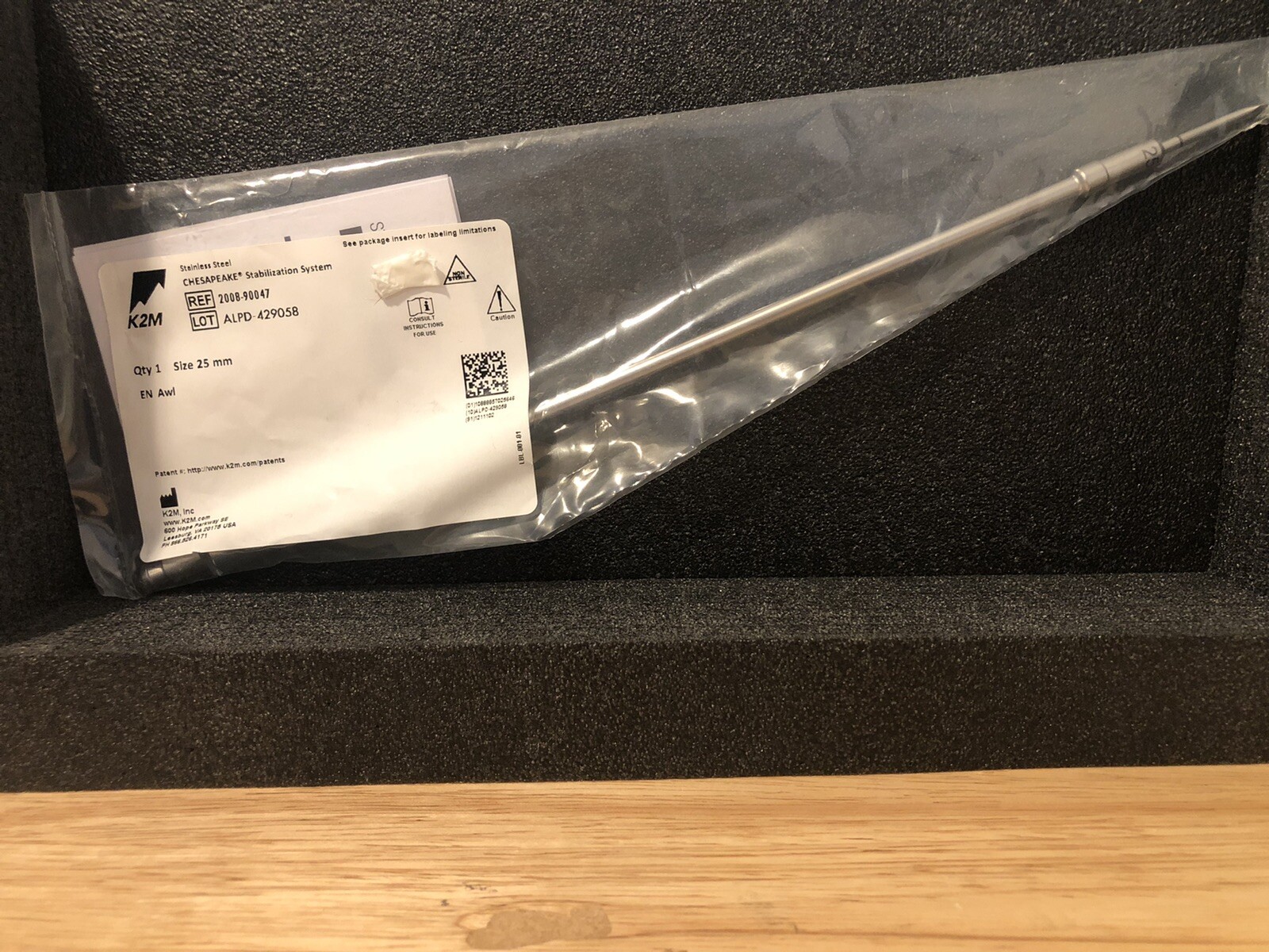 K2M Chesapeake Stabilization System 25mm Awl — REF: 2008-90047