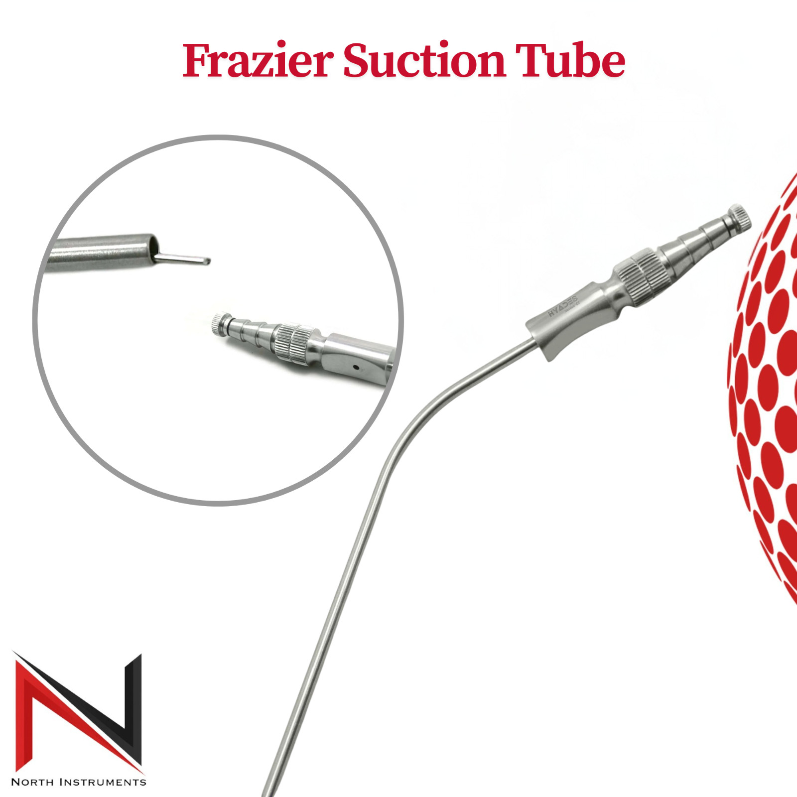 Surgical Frazier Suction Tube 3mm Medical Aspirator Cleaning Diagnostic Tools CE