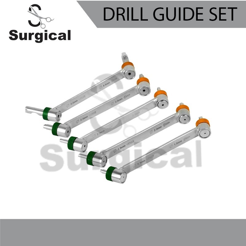 Drill Guide set of 5 pcs Surgical orthopedic Stainless Steel Instruments