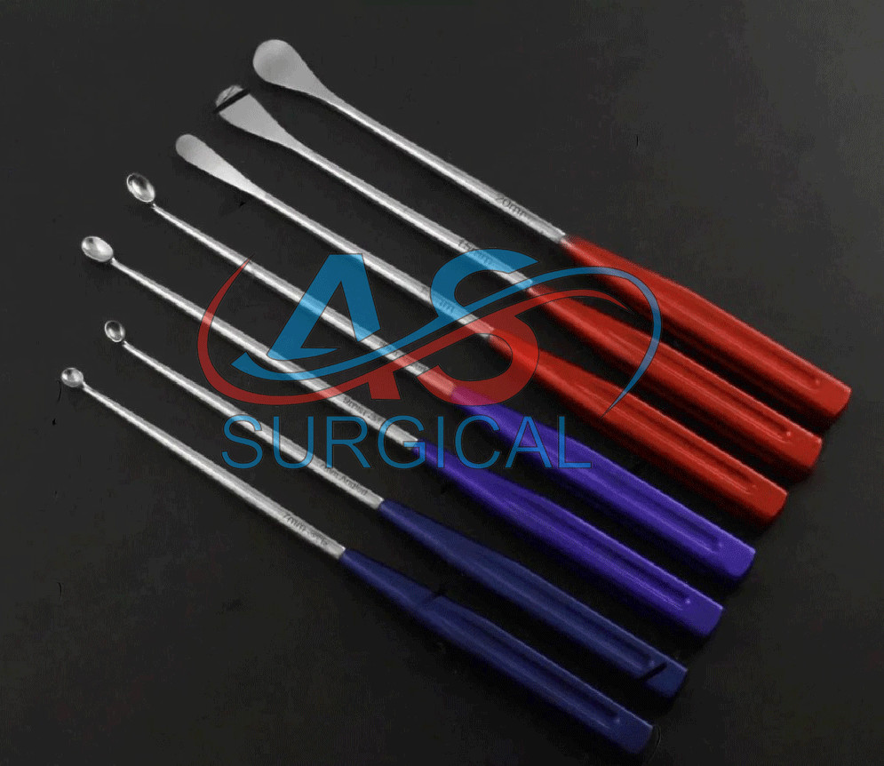 Laminectomy Cobb Elevator And Cup Curette 7 PCs Set Orthopedic instruments