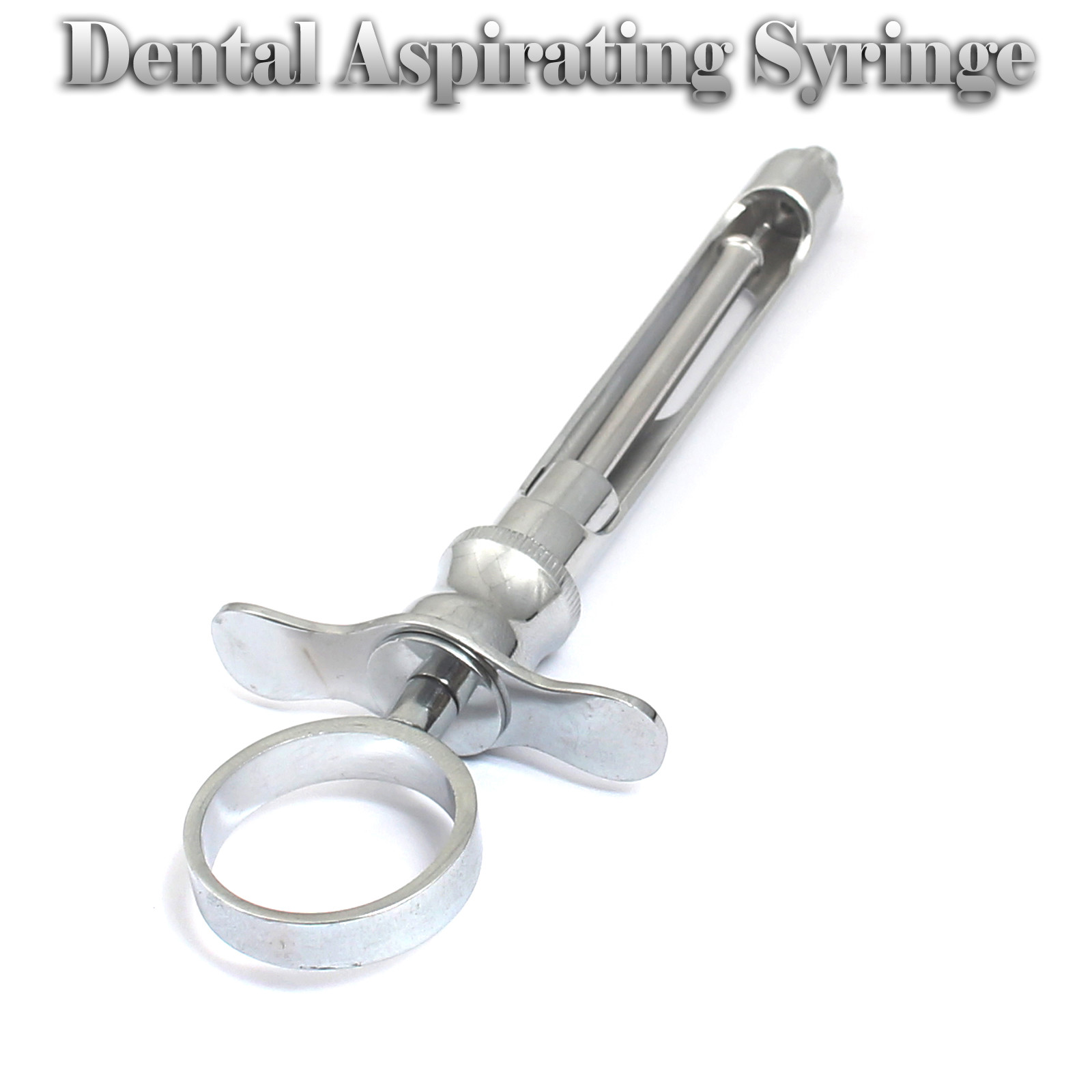 4 Dental Anesthetic Syringes Self-Aspirating 1.8ml Stainless Steel