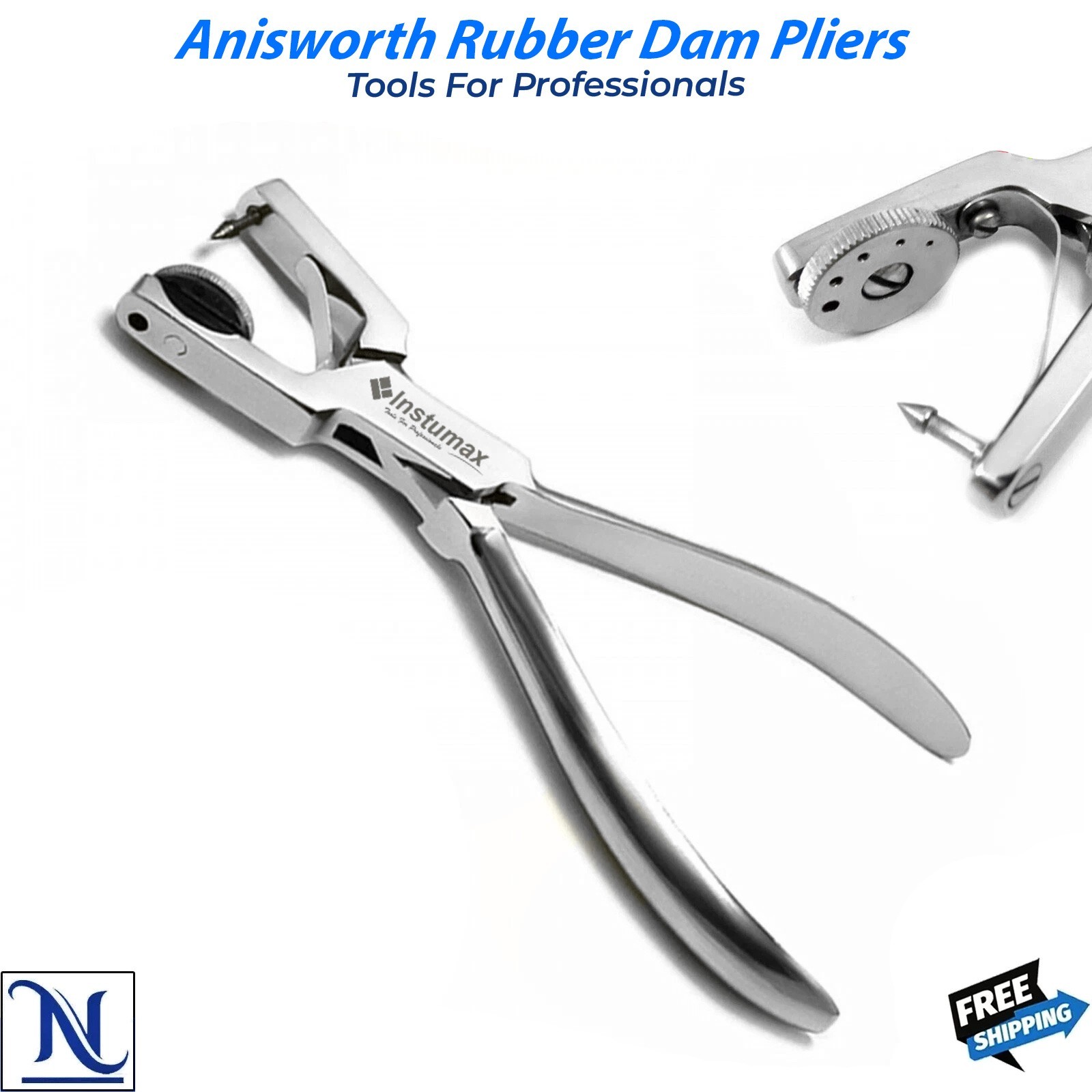 Dental Rubber Dam Endo Brinker Clamps Brewer Forceps Ivory Stoke Instruments Kit