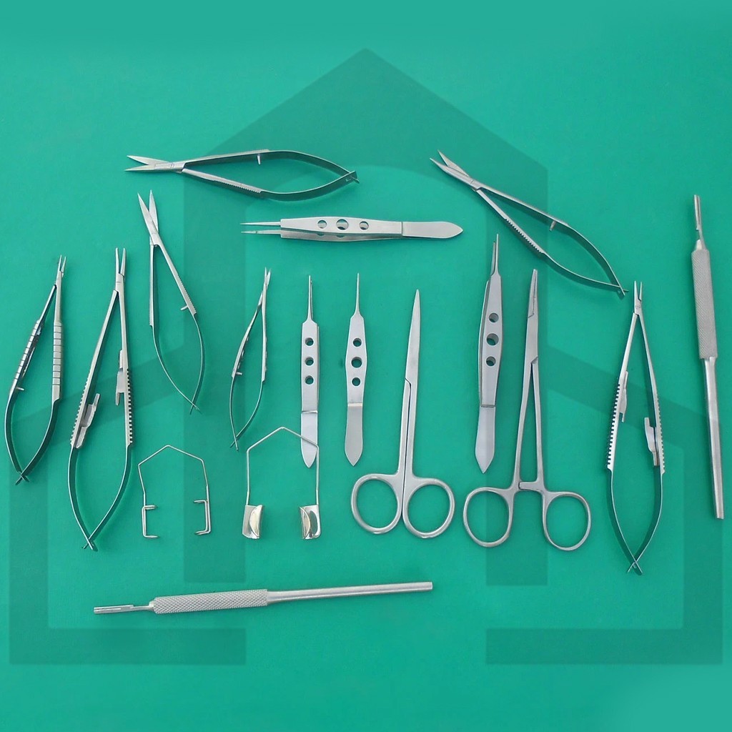 Ophthalmic Eye Micro Minor Surgery Veterinary Surgical Instruments 20 Pcs