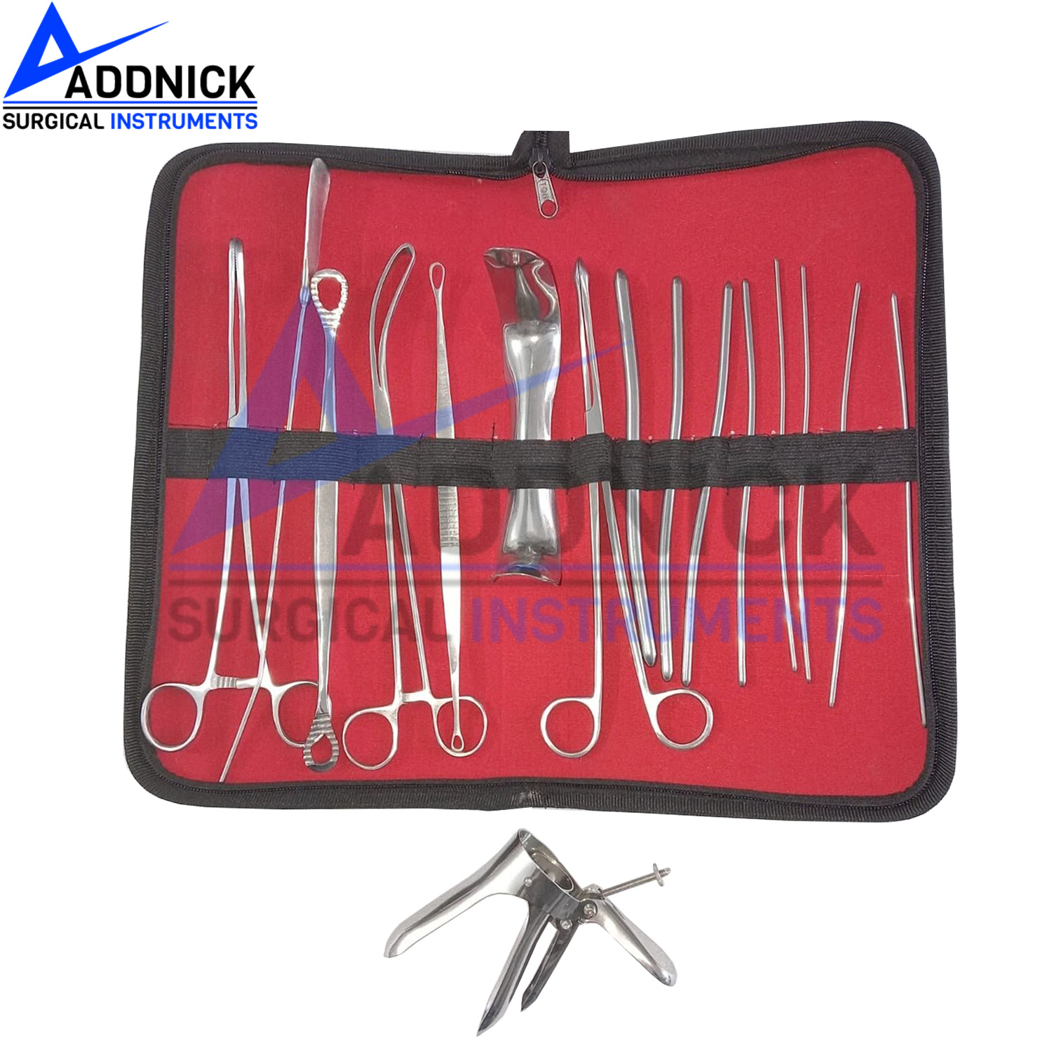 DNC Instruments Gynecology Dilation and curettage Set With Carry Pouch